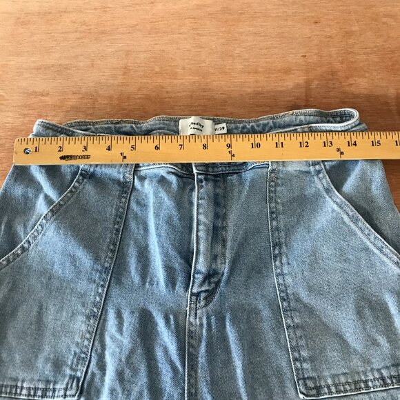 Mined by Los Angeles Wide Leg Jeans Women 11/29 Blue High Rise Medium Wash 17628 - Picture 9 of 12